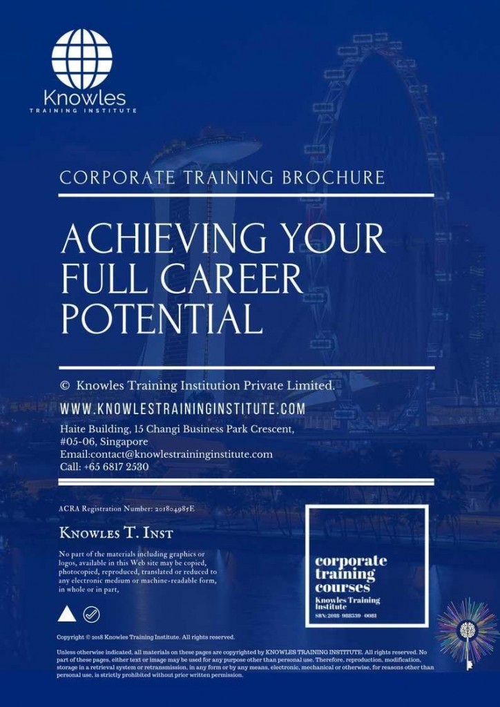 Achieving Your Full Career Potential Training Course Brochure