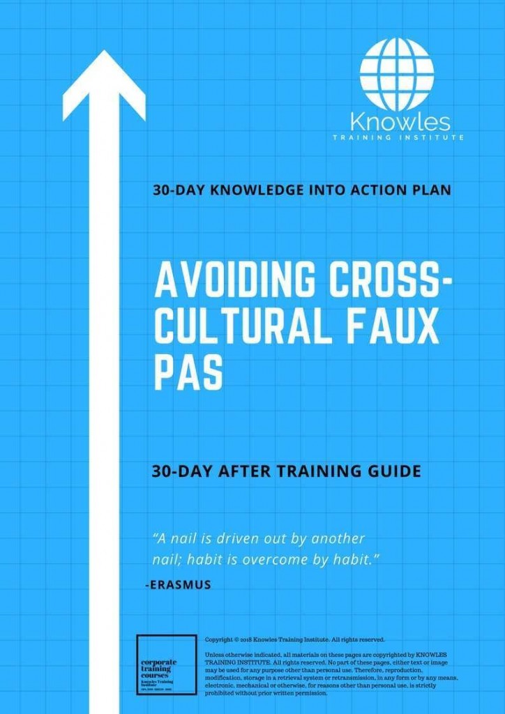 Avoiding Cross-Cultural Faux Pas 30 Day After Training Guide