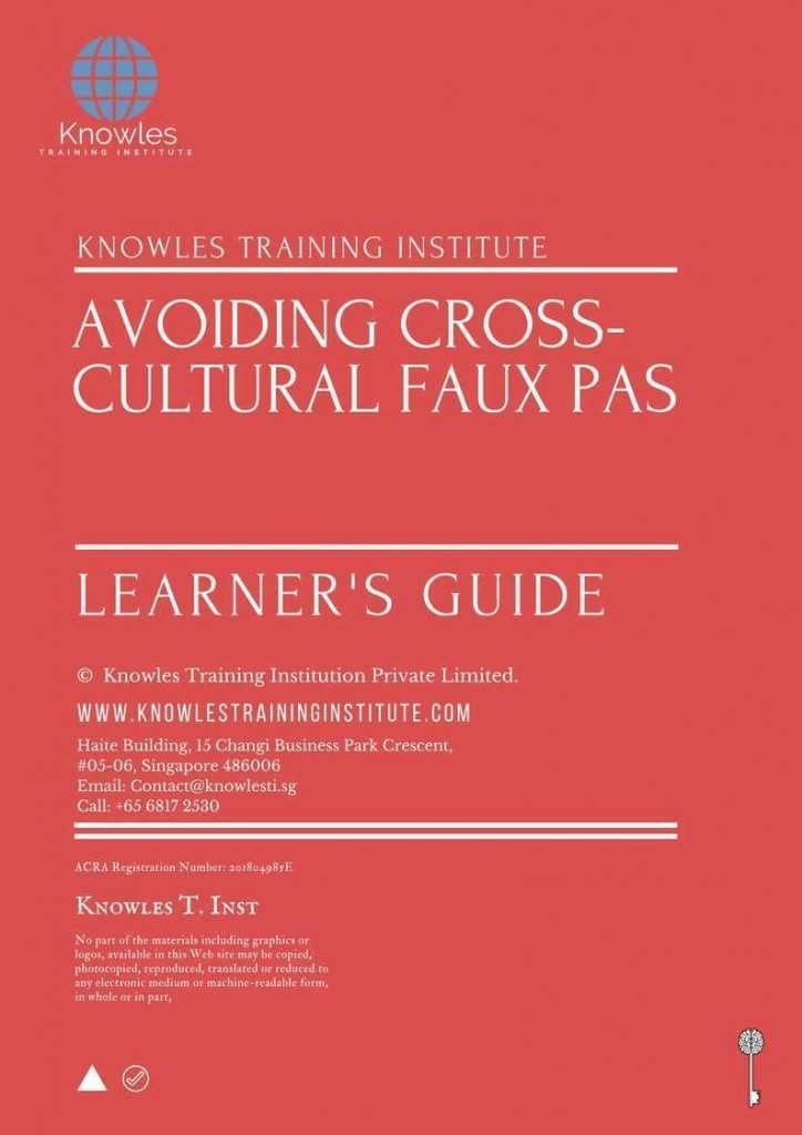 Avoiding Cross-Cultural Faux Pas Training Course Learner’s Guide