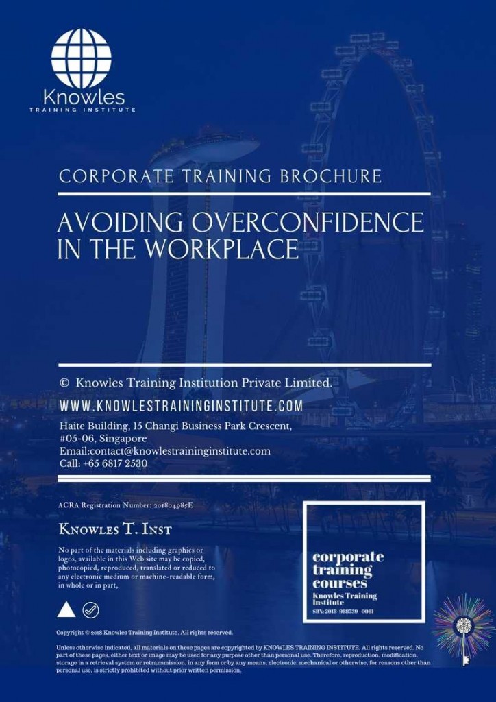 Avoiding Overconfidence In The Workplace Training Course Brochure