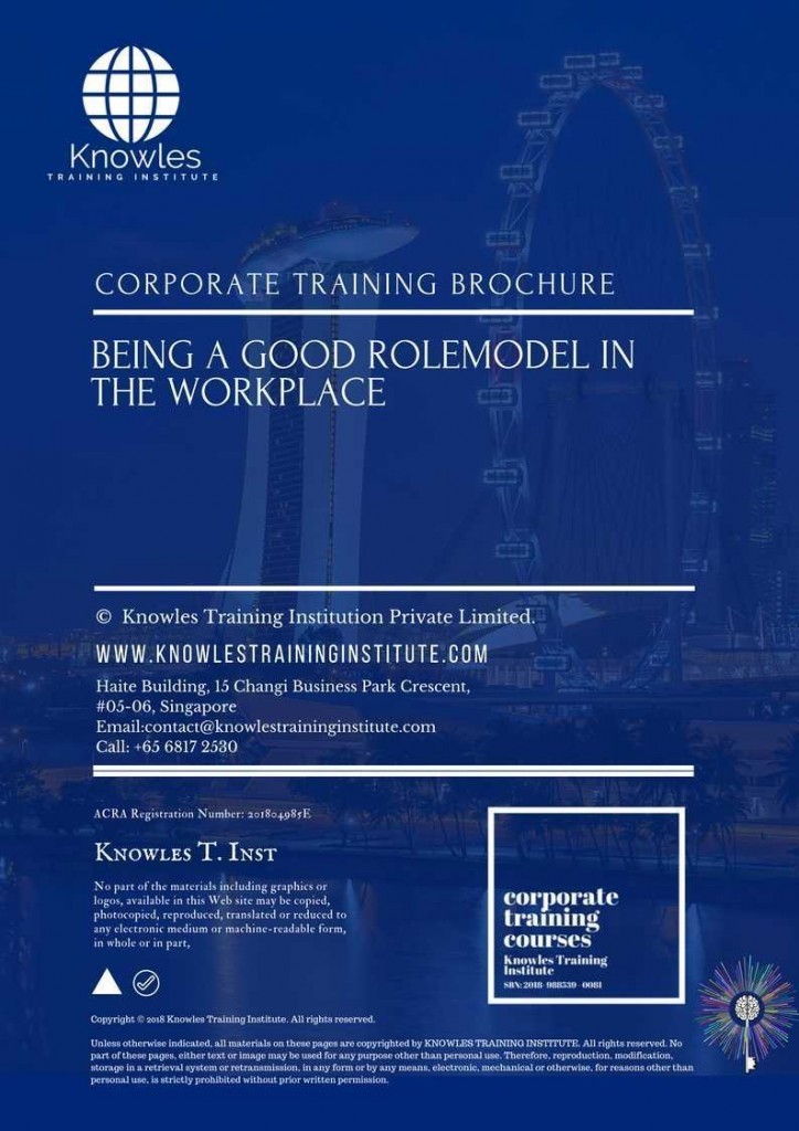 Being A Good Rolemodel in The Workplace Training Course Brochure