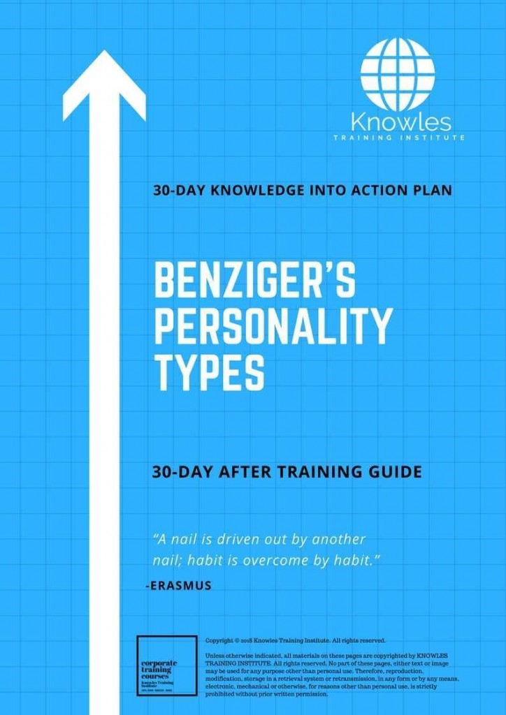 Benziger’s Personality Types 30 Day After Training Guide