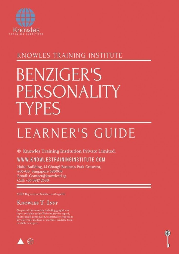 Benziger’s Personality Types Training Course Learner’s Guide