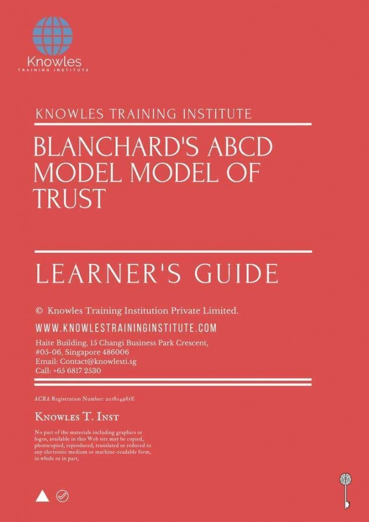 Blanchard’s Abcd Model Of Trust Training Course Learner’s Guide