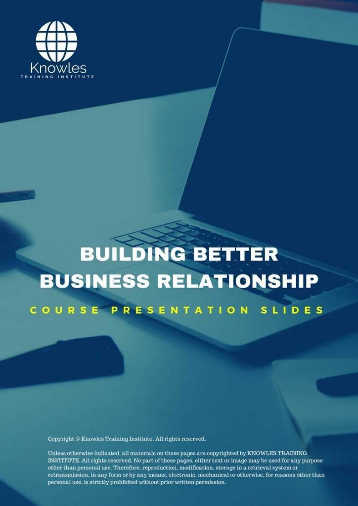 Building Better Business Relationship Training Course Presentation Slides