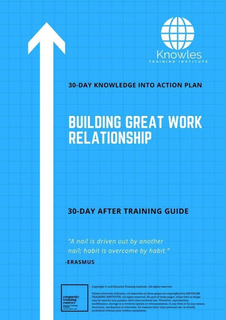 Building Great Work Relationship 30 Day After Training Guide
