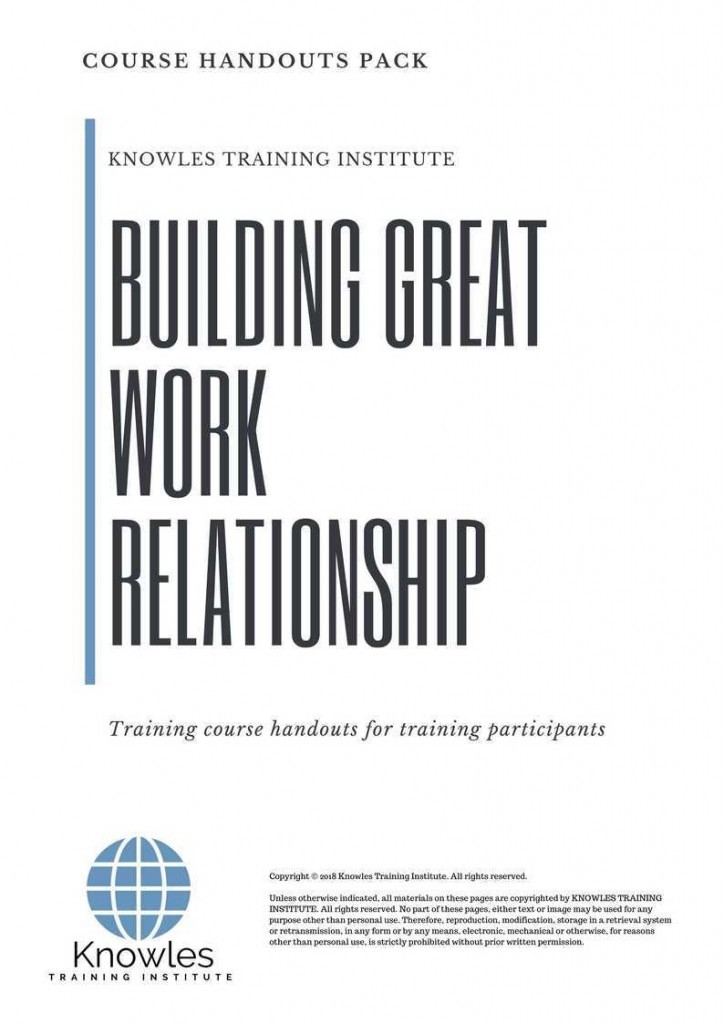 Building Great Work Relationship Training Course Handouts