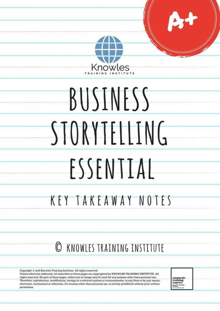 Business Storytelling Training Course Key Takeaway Notes