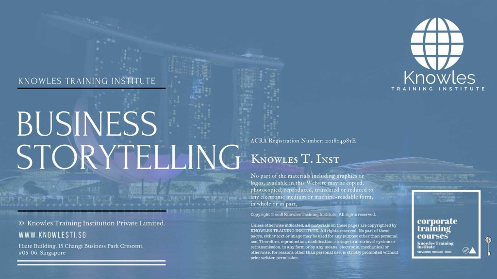 Business Storytelling Training Course in Singapore