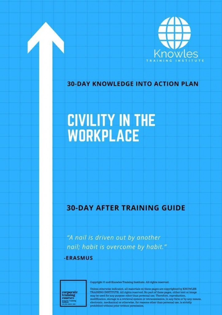 Civility In The Workplace 30 Day After Training Guide