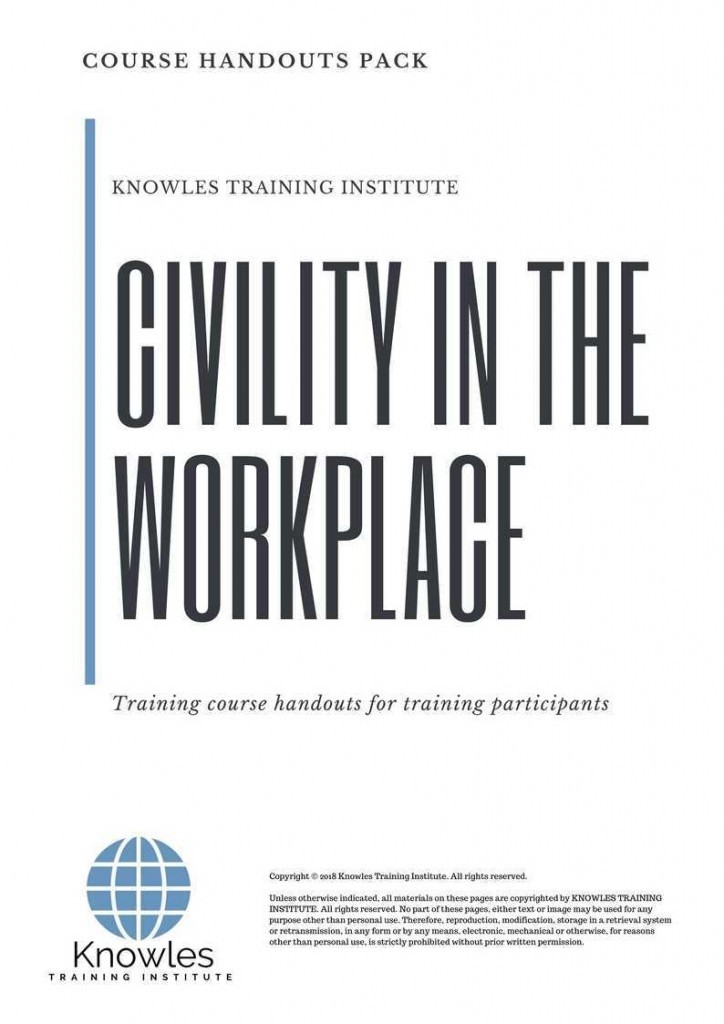 Civility In The Workplace Training Course Handouts