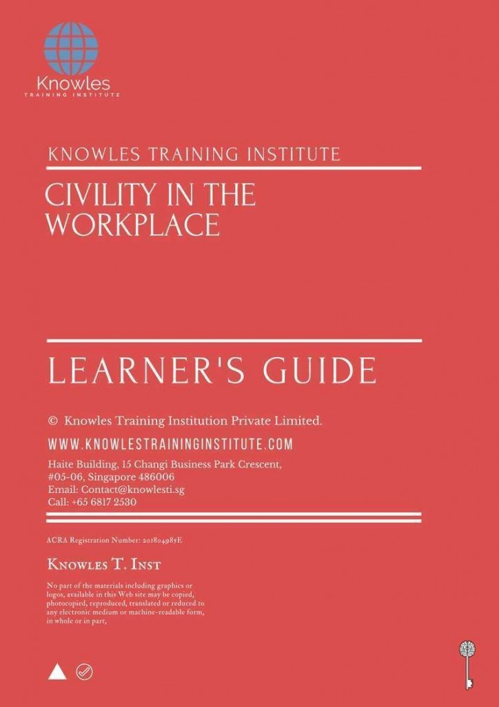 Civility In The Workplace Training Course Learner’s Guide