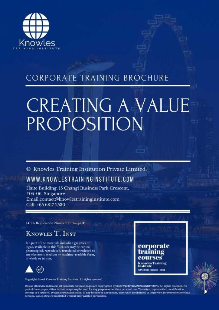 Creating A Value Proposition Training Certification