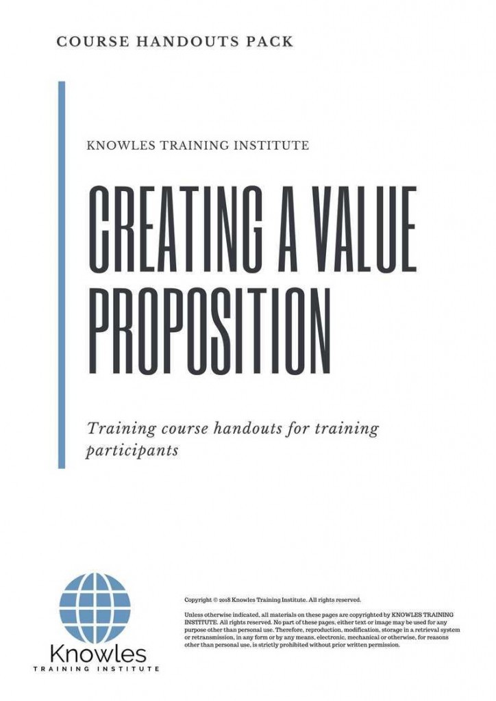 Creating A Value Proposition Training Course Handouts