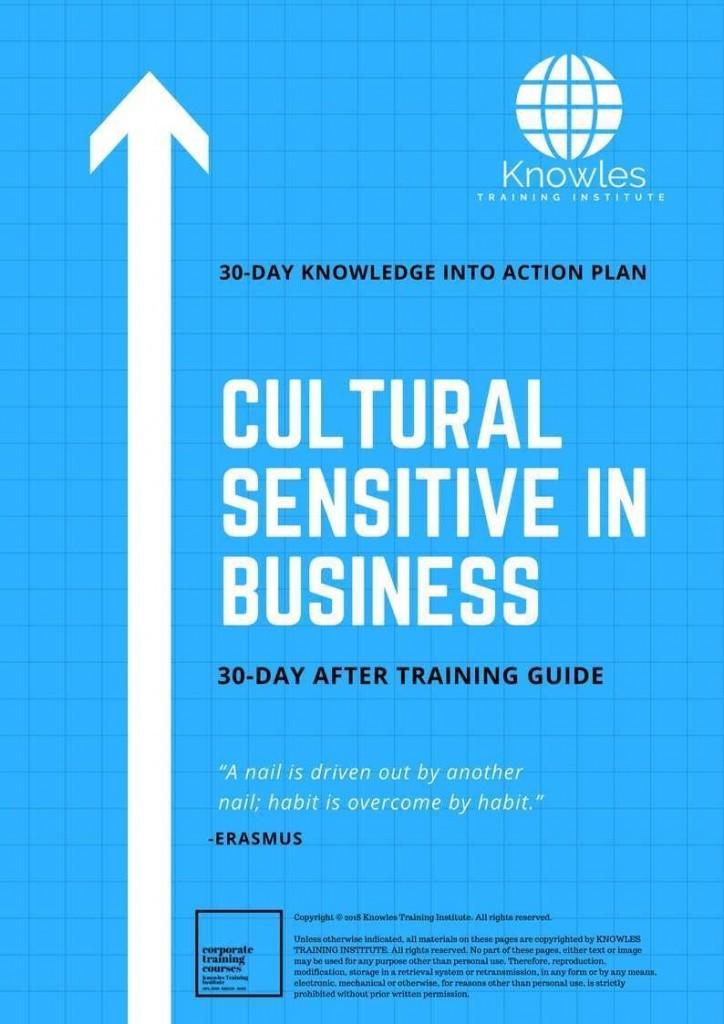 Cultural Sensitive In Business 30 Day After Training Guide