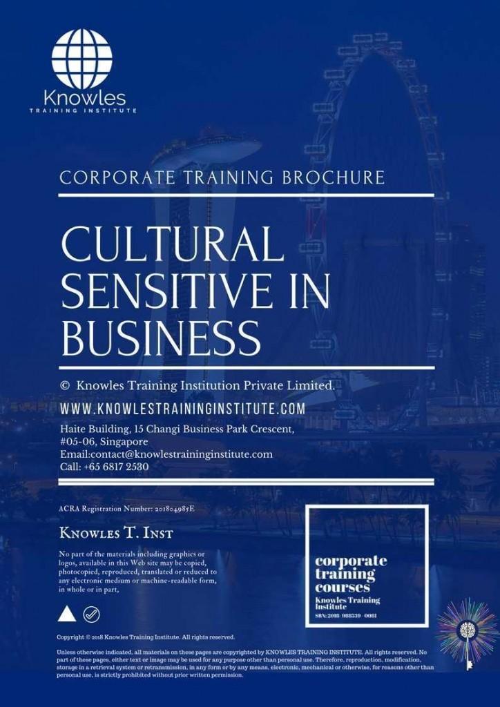 Cultural Sensitive In Business Training Course Brochure