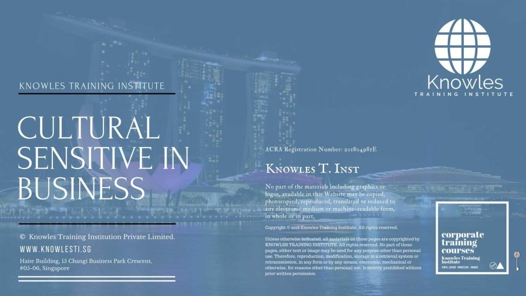 Cultural Sensitive In Business Training Course in Singapore