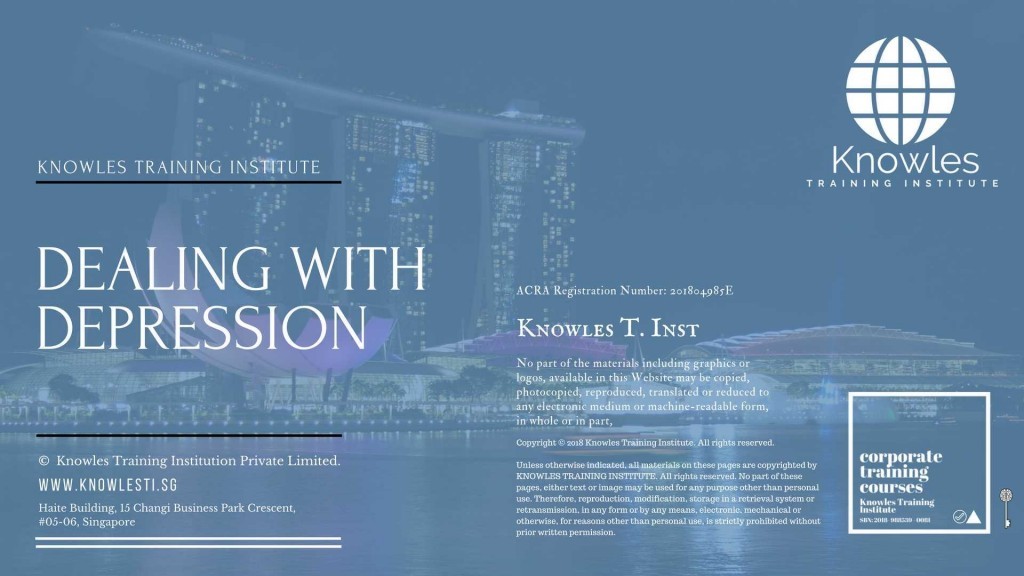 Dealing With Depression Training Course in Singapore