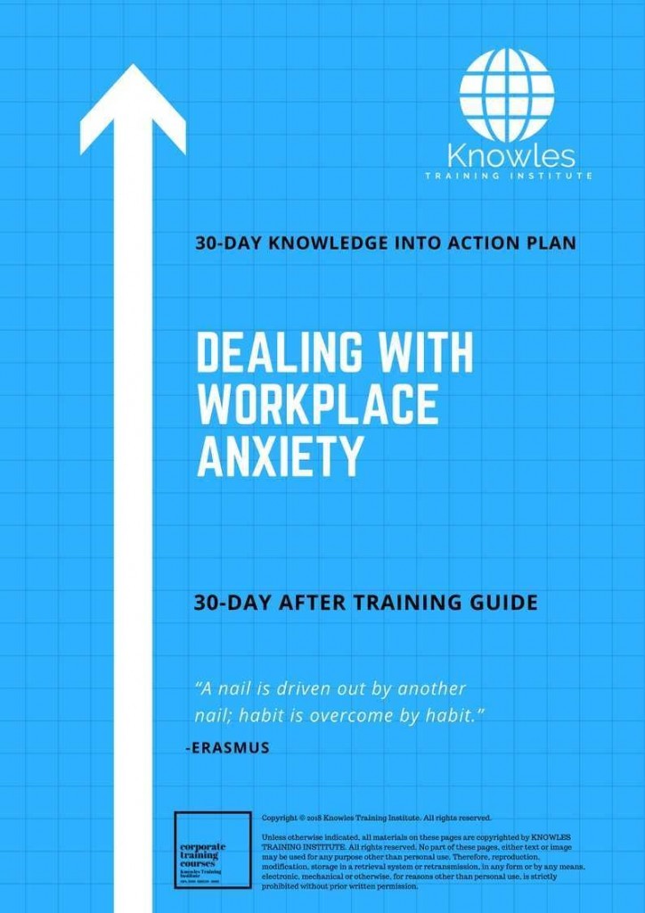 Dealing With Workplace Anxiety 30 Day After Training Guide