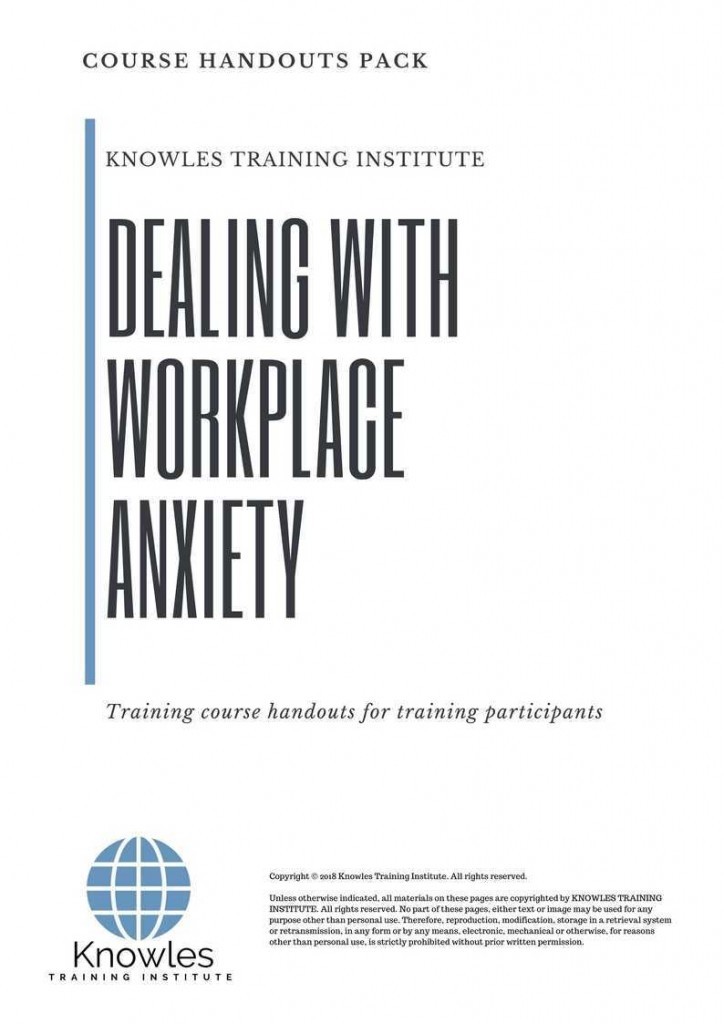 Dealing With Workplace Anxiety Training Course Handouts