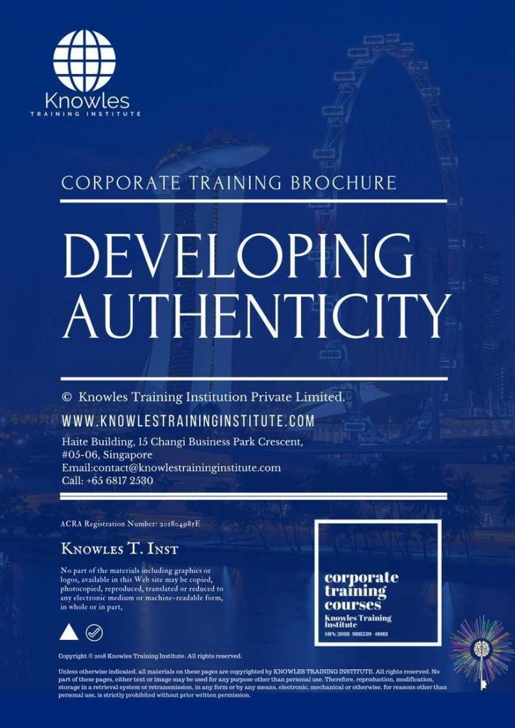 Developing Authnticity Training Course Brochure