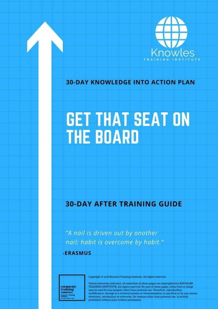 Get That Seat On The Board 30 Day After Training Guide