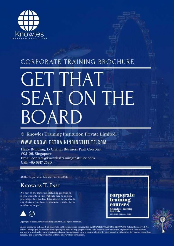 Get That Seat On The Board Training Course Brochure