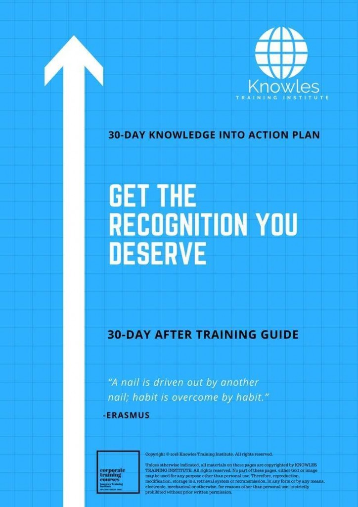 Get The Recognition You Deserve 30 Day After Training Guide