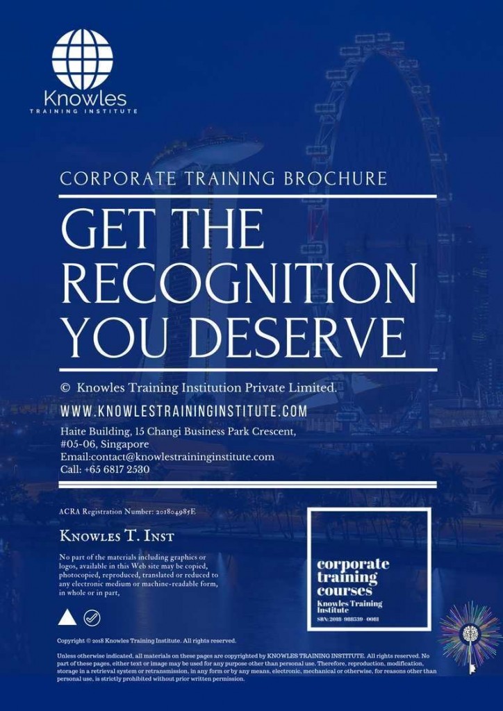 Get The Recognition You Deserve Training Course Brochure