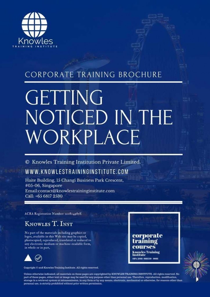 Getting Noticed In The Workplace Training Course Brochure