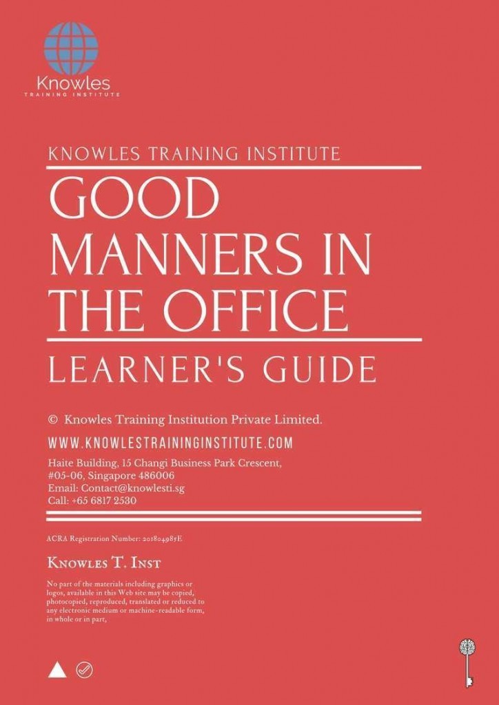 Good Manners In The Office Training Course Learner’s Guide