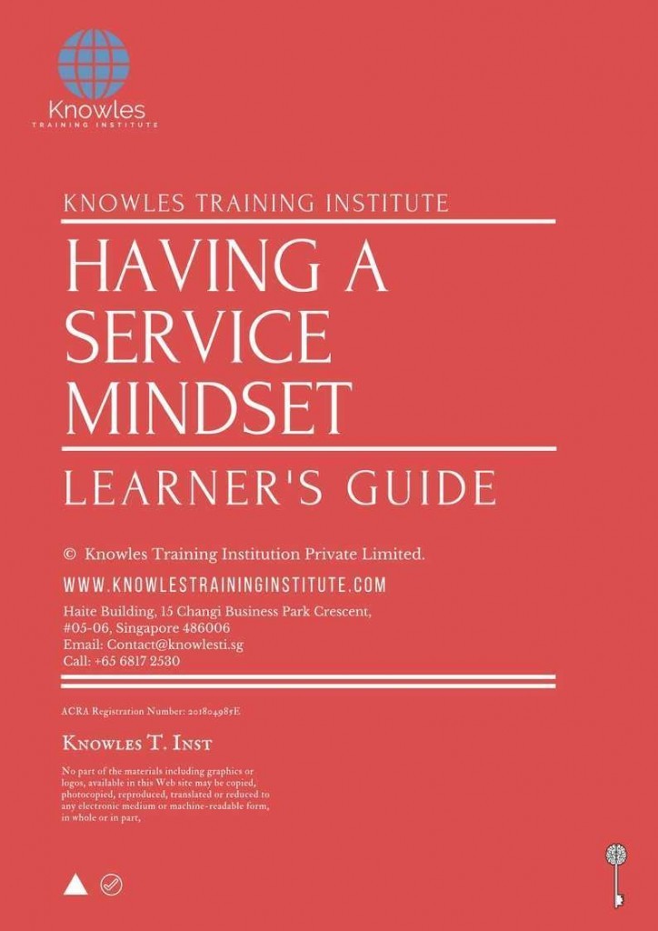 Having A Service Mindset Training Course Learner’s Guide