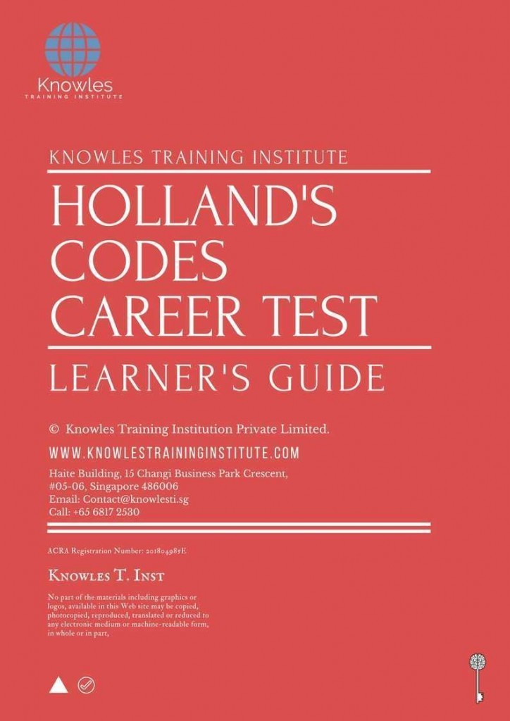 Holland’s Codes Career Test Training Course Learner’s Guide