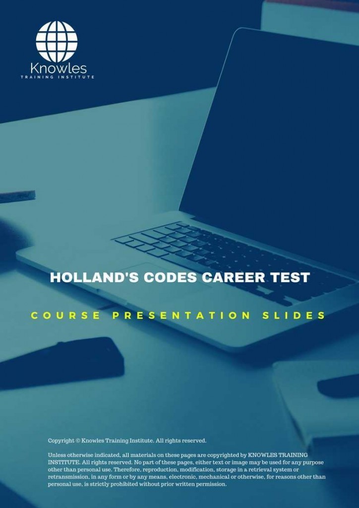 Holland’s Codes Career Test Training Course Presentation Slides