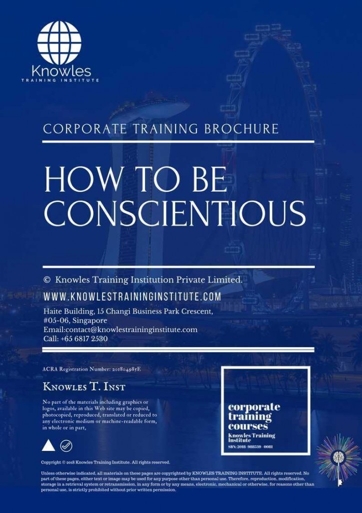 How To Be Conscientious Training Course Brochure