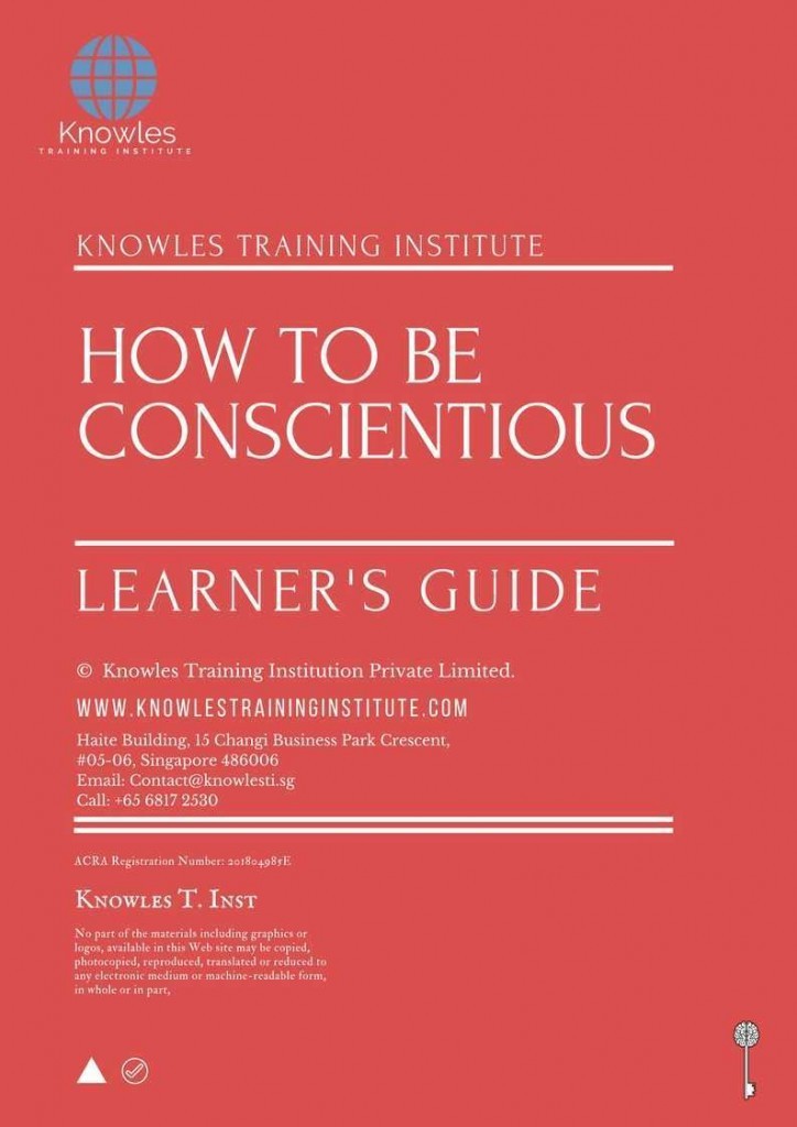 How To Be Conscientious Training Course Learner’s Guide
