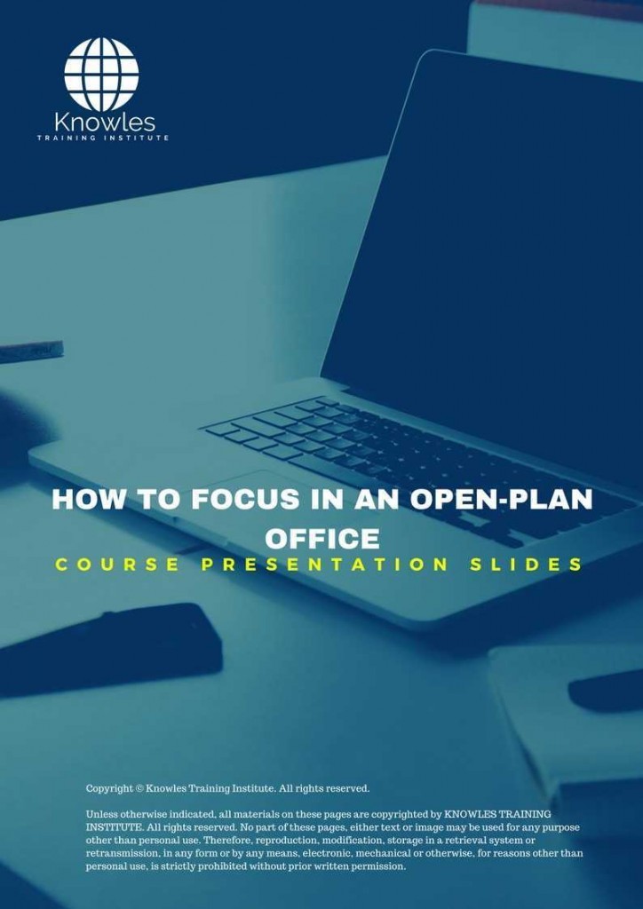 How To Focus In An Open-Plan Office Training Course Presentation Slides