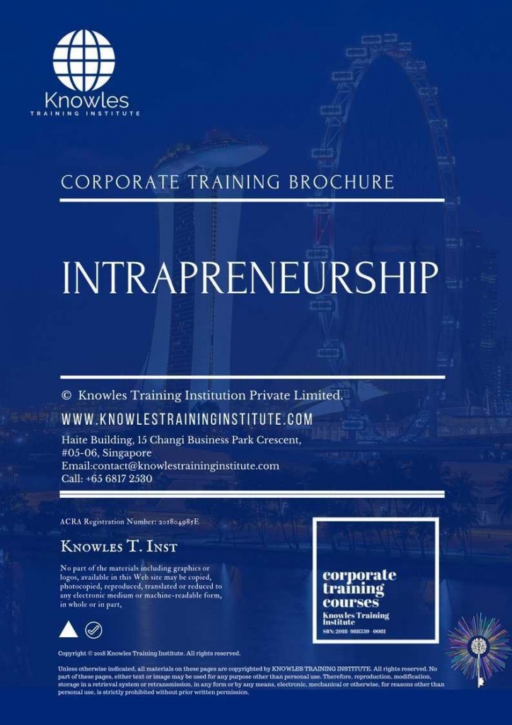 Intrapreneurship Training Course Brochure