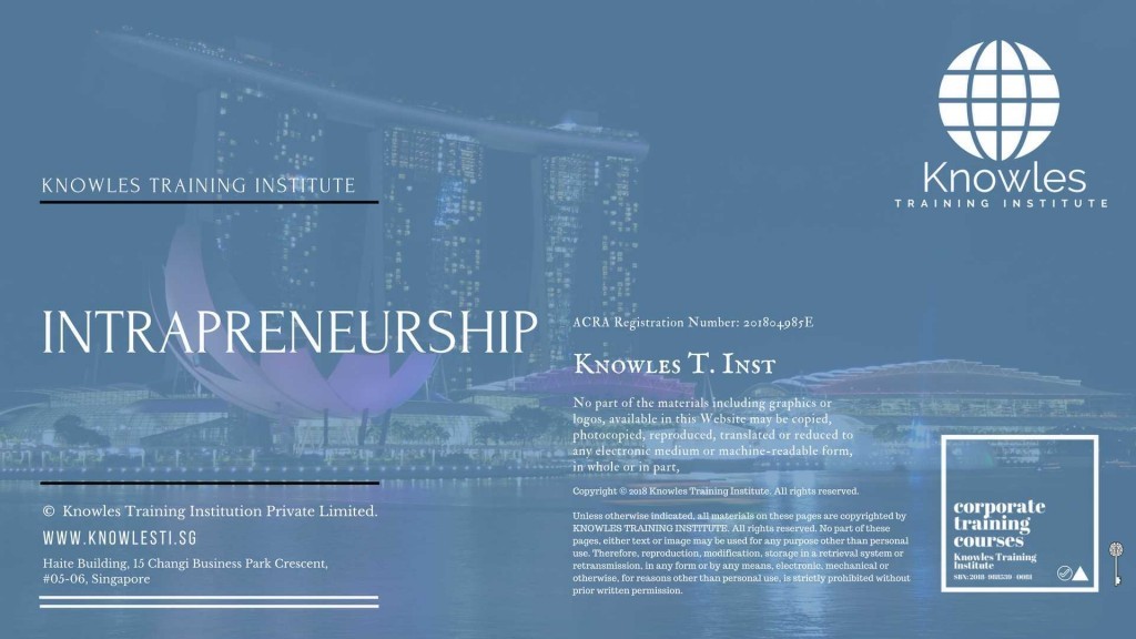 Intrapreneurship Training Course in Singapore