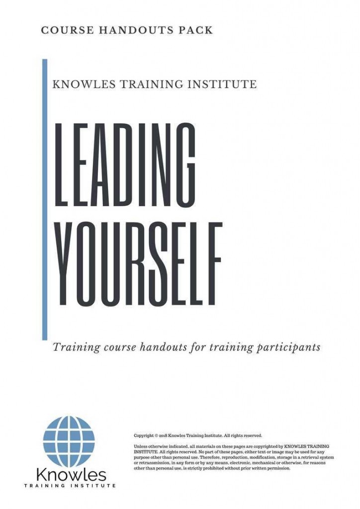 Leading Yourself Training Course Handouts