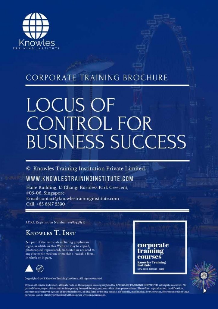Locus Of Control For Business Success Training Course Brochure