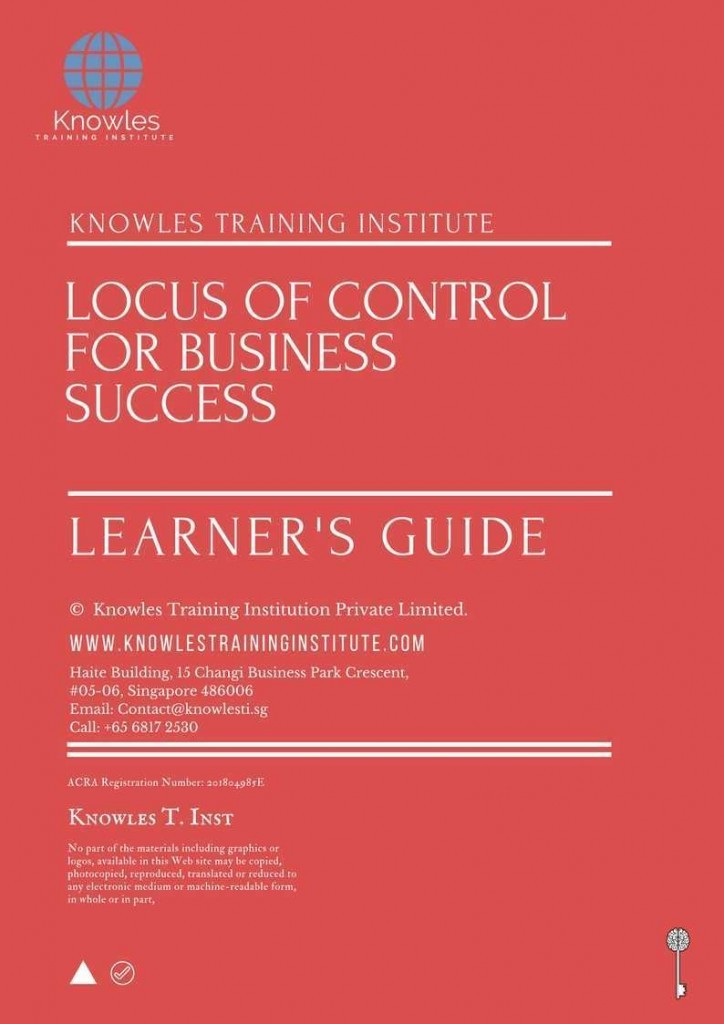 Locus Of Control For Business Success Training Course Learner’s Guide