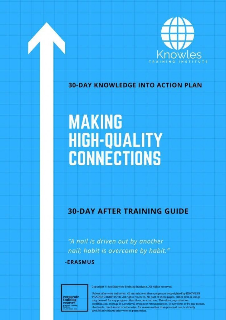 Making High-Quality Connections 30 Day After Training Guide