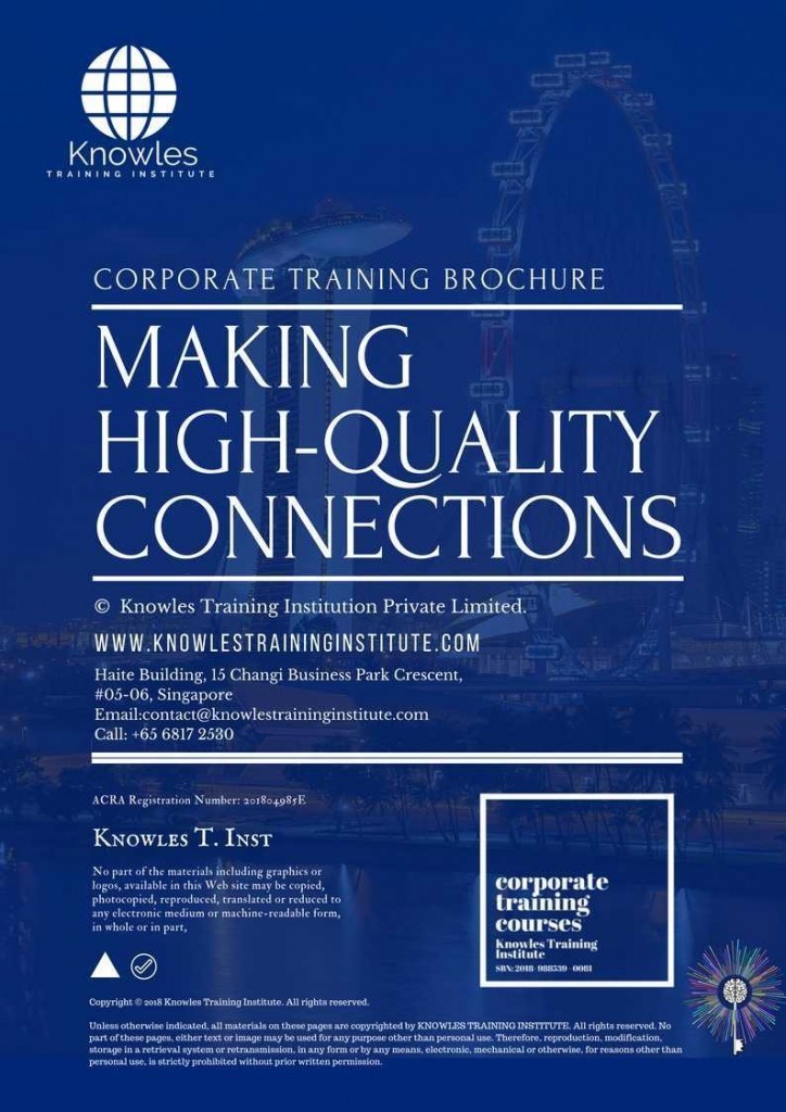 Making High-Quality Connections Training Course Brochure