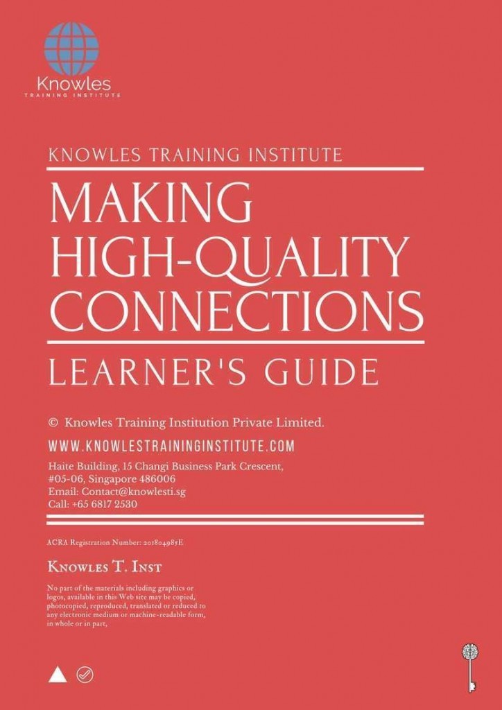 Making High-Quality Connections Training Course Learner’s Guide