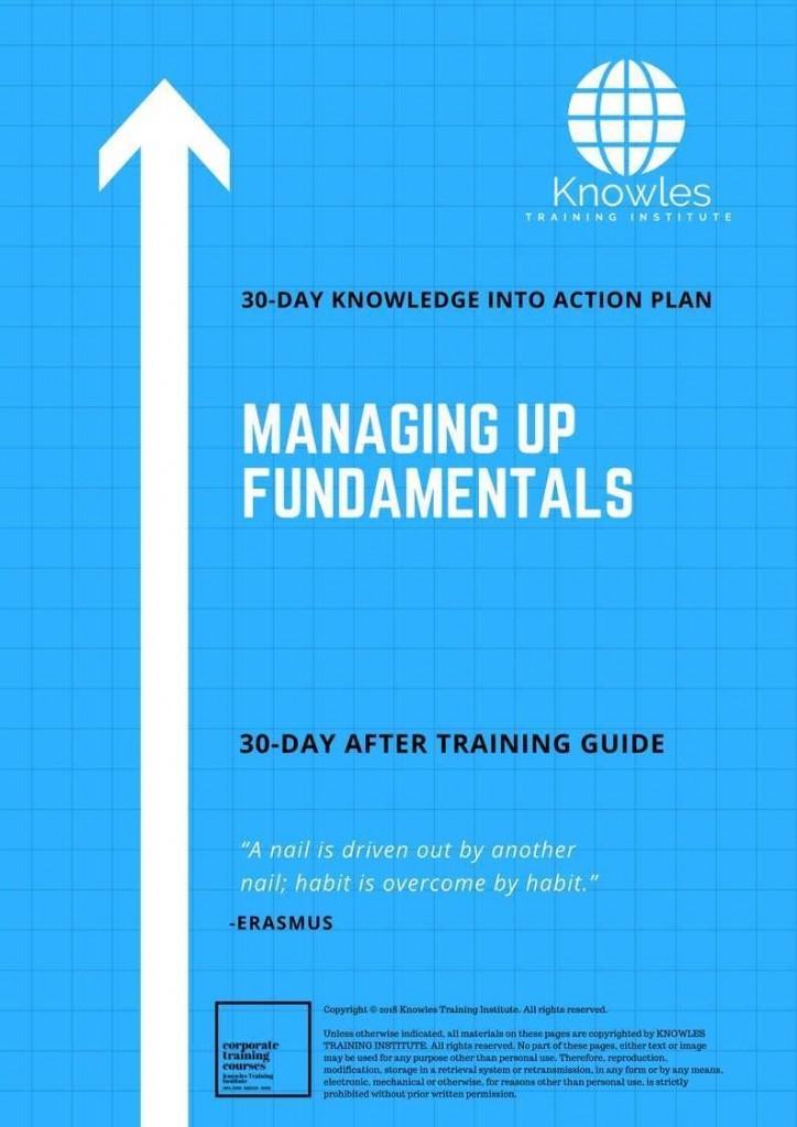 Managing Up Fundamentals 30 Day After Training Guide