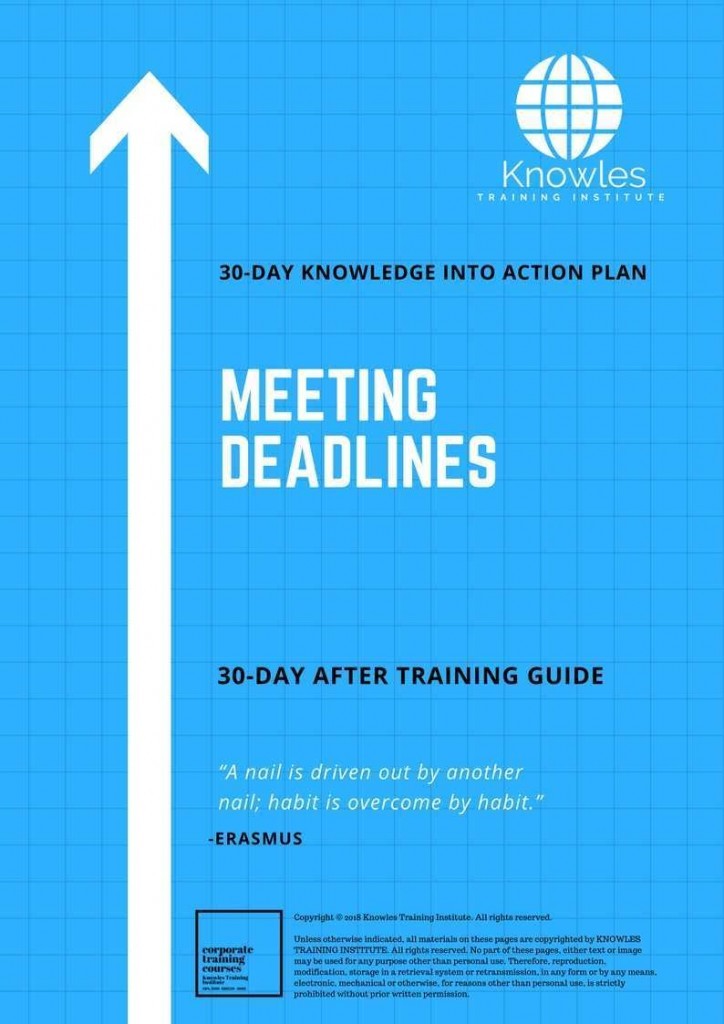 Meeting Deadlines 30 Day After Training Guide