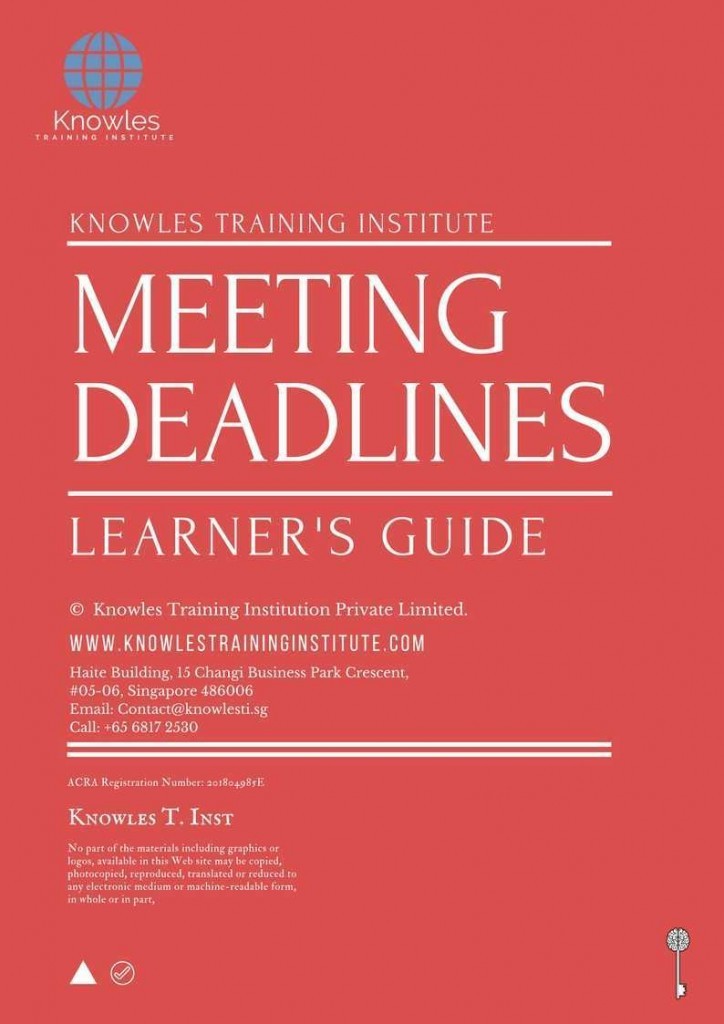 Meeting Deadlines Training Course Learner’s Guide