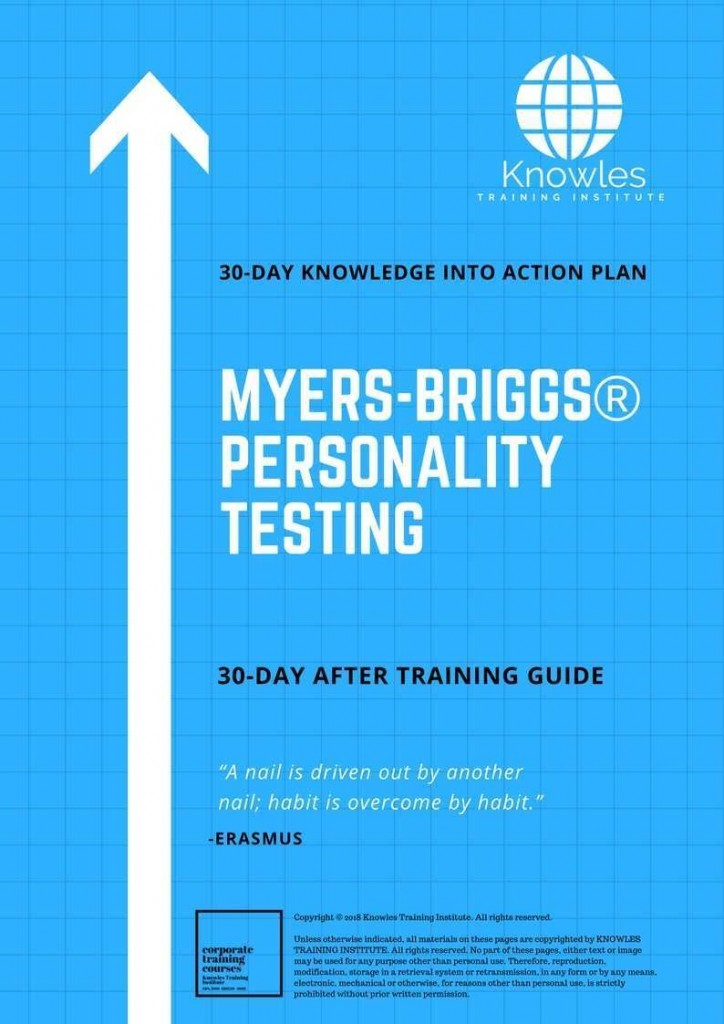 Myers-Briggs®️ Personality Testing 30 Day After Training Guide