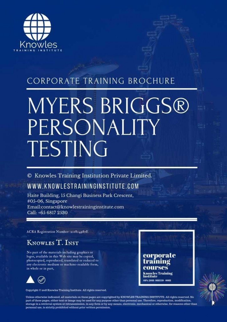 Myers-Briggs®️ Personality Testing Training Course Brochure